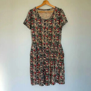 Vintage Pierre Cardin women’s size Medium button down floral dress midi boxy